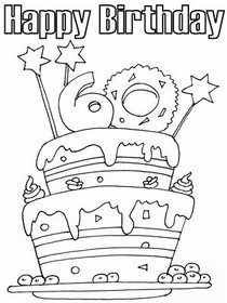 Happy Birthday - Coloring Card