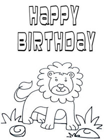 Happy Birthday - Coloring Card