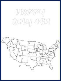 July 4th - Color your card 2