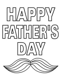 Happy Father's Day - Coloring Card