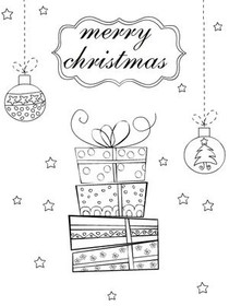 Merry Christmas - Coloring Card