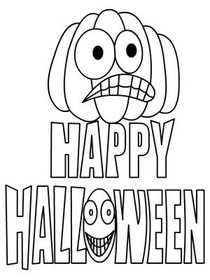 Happy 
Halloween - Coloring Card