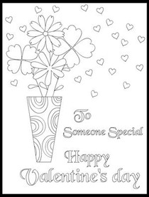 To Someone Special Happy Valentine's Day - Coloring Card