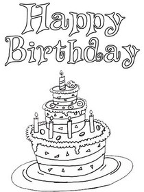 Happy Birthday - Coloring Card