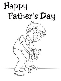 Happy Father's Day - Coloring Card