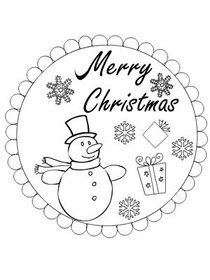 Merry Christmas - Coloring Card