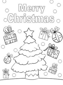 Merry Christmas - Coloring Card