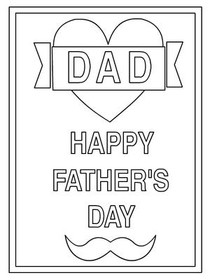 Happy Father's Day - Coloring Card