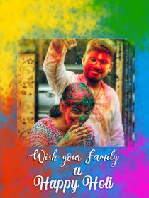 Wish Your Family a Happy Holi Photocard