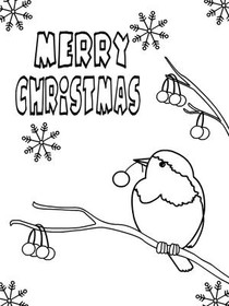 Merry Christmas - Coloring Card