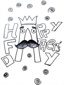 Happy Father's Day - Coloring Card