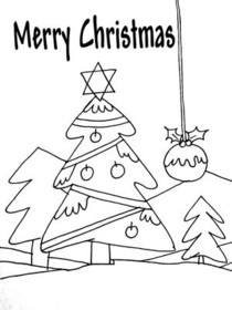 Merry Christmas - Coloring Card