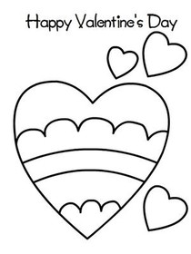 Happy 
Valentine's Day - Coloring Card